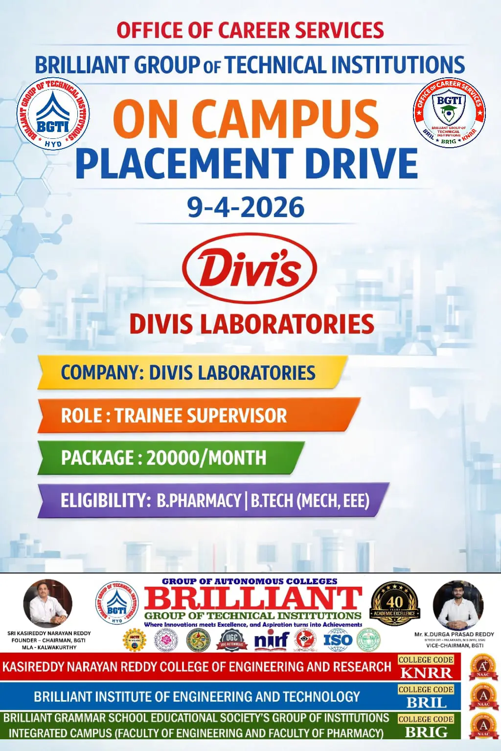 09 04 2026 Divis Laboratories Campus Drive